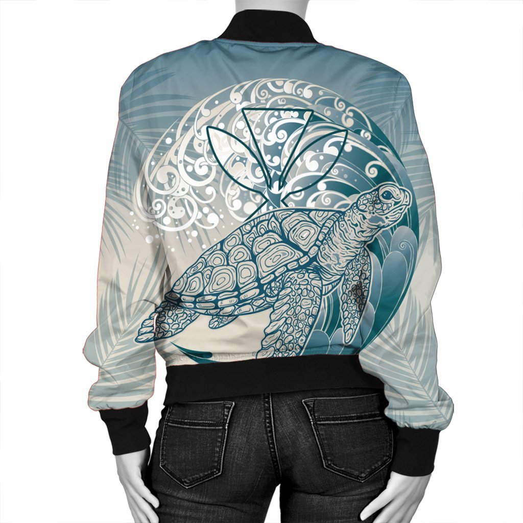 Hawaii Wave Kanaka Turtle Bomber Jacket - AH - Polynesian Pride