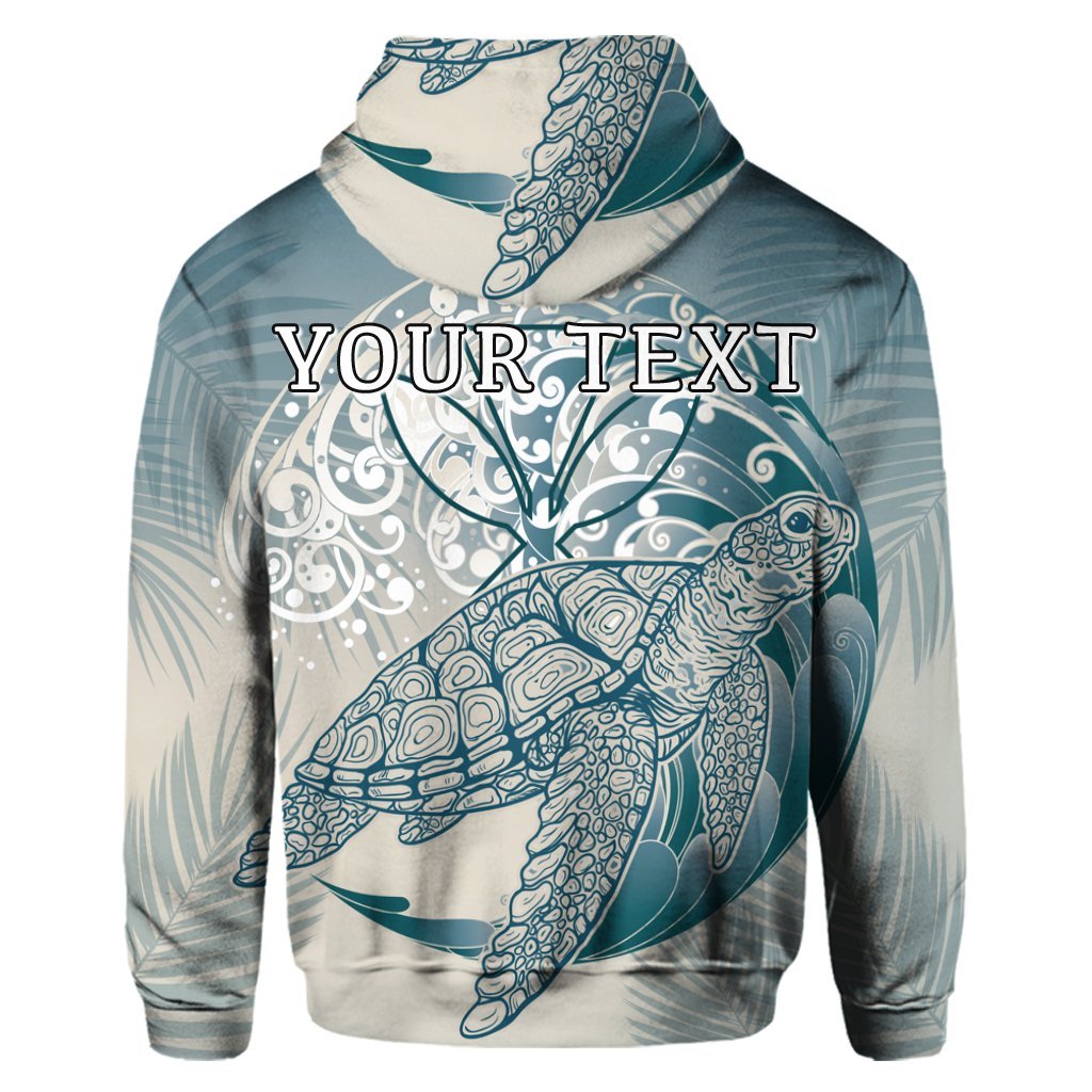 Custom Hawaii Wave Kanaka Turtle Hoodie - Polynesian Pride