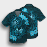 Hawaii Yin Yang Turtle Shark Hibiscus Plumeria Hawaiian Shirt - Pastel - AH - Polynesian Pride