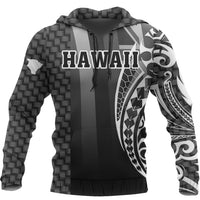 Hawaii Polynesian Hoodie Emboss Style - Polynesian Pride