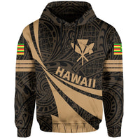 Kanaka Polynesian Hoodie Gold Doma Style - Polynesian Pride