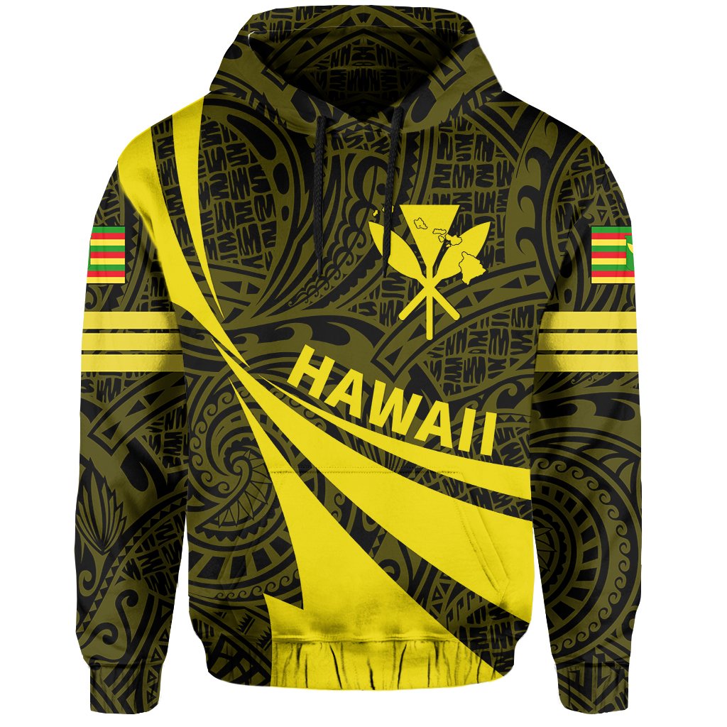 Kanaka Polynesian Hoodie Yellow Doma Style - Polynesian Pride