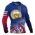 Hawaii Coat of Arms Zip up Hoodie Polynesian Pattern - Polynesian Pride