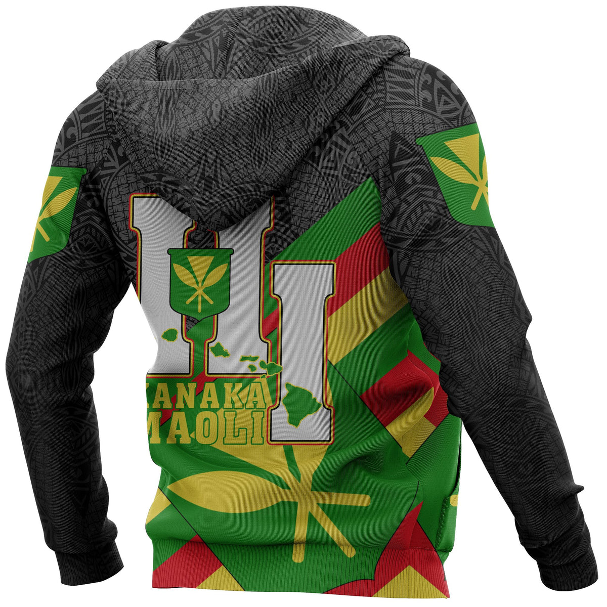 Hawaii Kanaka Flag Zip up Hoodie Pride Style - Polynesian Pride