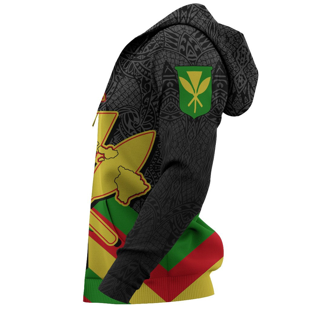 Hawaii Kanaka Flag Hoodie Pride Style - Polynesian Pride