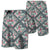Hawaii Exotic Tropical Flowers In Pastel Board Shorts Men White - Polynesian Pride