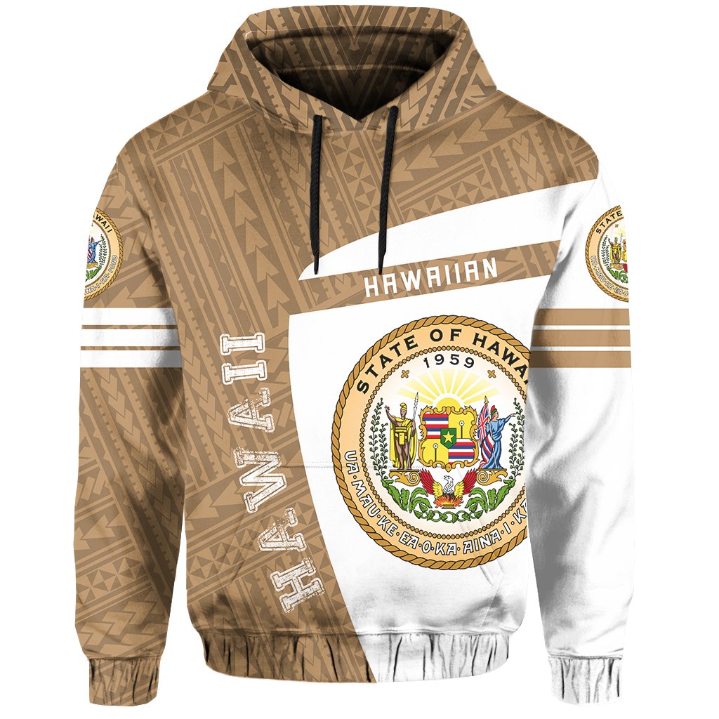 Hawaii Polynesian Sport Hoodie Gold Premium Style - Polynesian Pride