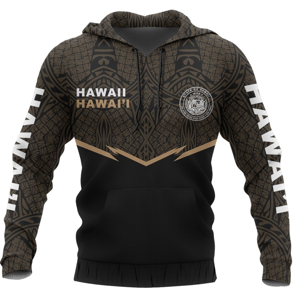 Hawaii Polynesian Hoodie Gold Energy Style - Polynesian Pride