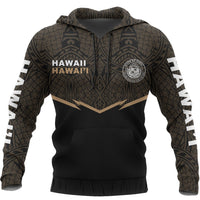 Hawaii Polynesian Hoodie Gold Energy Style - Polynesian Pride