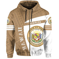 Hawaii Polynesian Sport Zipper Hoodie Gold Premium Style - Polynesian Pride