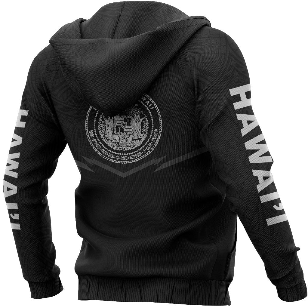 Hawaii Polynesian Zipper Hoodie Gray Energy Style - Polynesian Pride