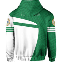 Hawaii Polynesian Sport Zipper Hoodie Green Premium Style - Polynesian Pride