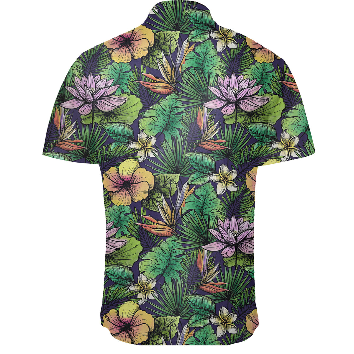Hawaiian Shirt - Hibiscus And Plumeria Green Shirt - Polynesian Pride