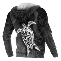 Polynesian Hawaii Custom Hoodie Turtle Eternity Black - Polynesian Pride