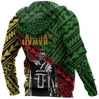 Hawaii King Kanaka Flag Zip up Hoodie - Polynesian Pride