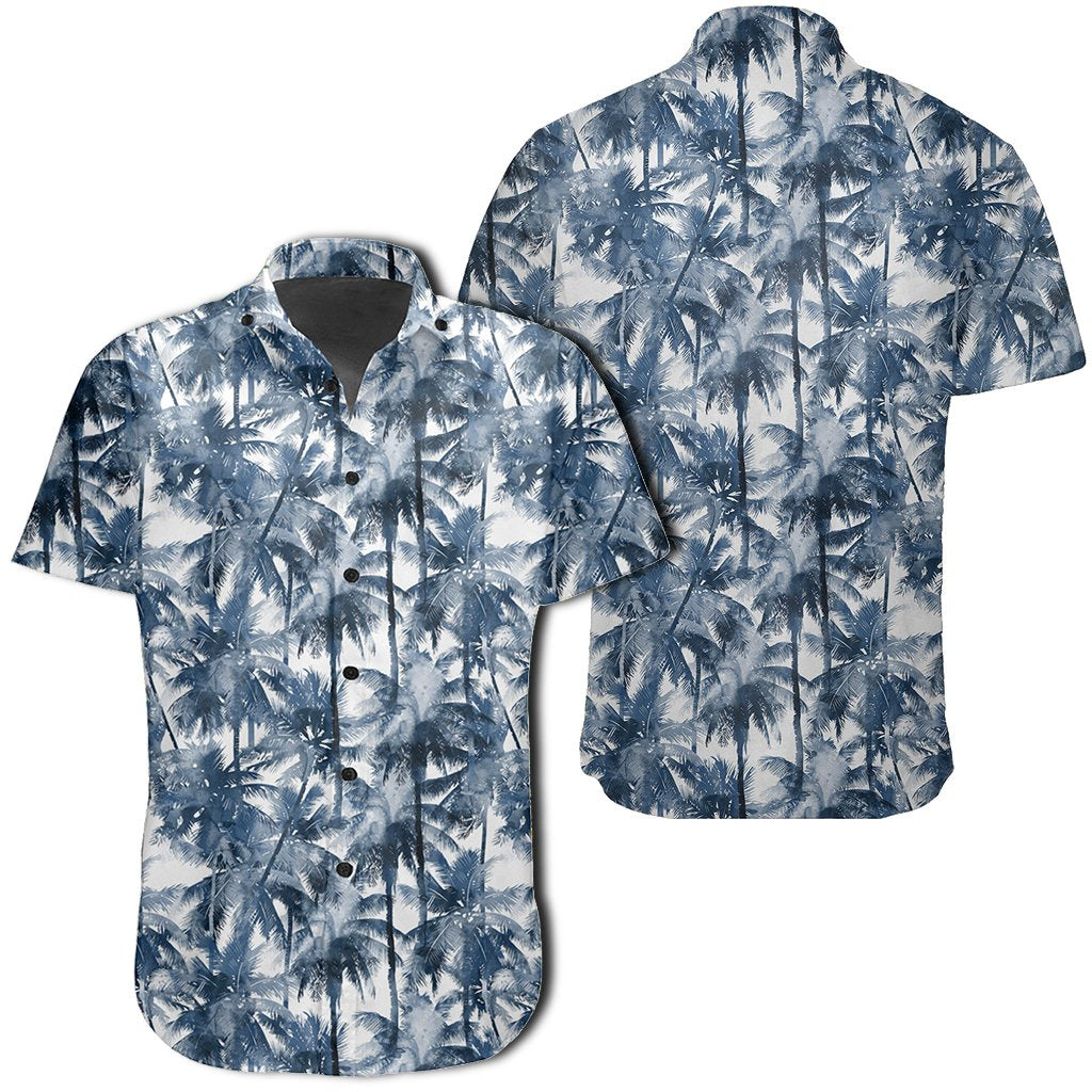 Hawaiian Shirt - Palm Trees And Tropical Branches Shirt Unisex Black - Polynesian Pride