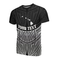 Hawaii Polynesian Custom T Shirt Black Pride Map and Seal Unisex Black - Polynesian Pride