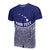 Hawaii Polynesian Custom T Shirt Blue Pride Map and Seal Unisex Blue - Polynesian Pride
