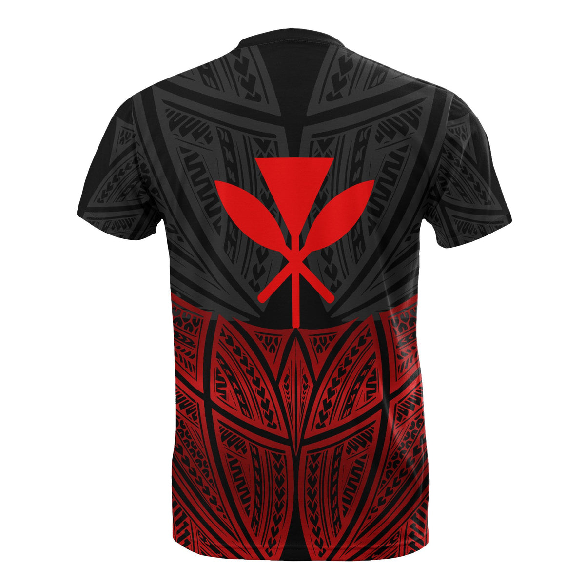 Hawaii Polynesian Custom T Shirt Red Black Pride Map and Seal - Polynesian Pride