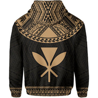 Hawaii Kanaka Polynesian Zipper Hoodie Divinity Gold - Polynesian Pride