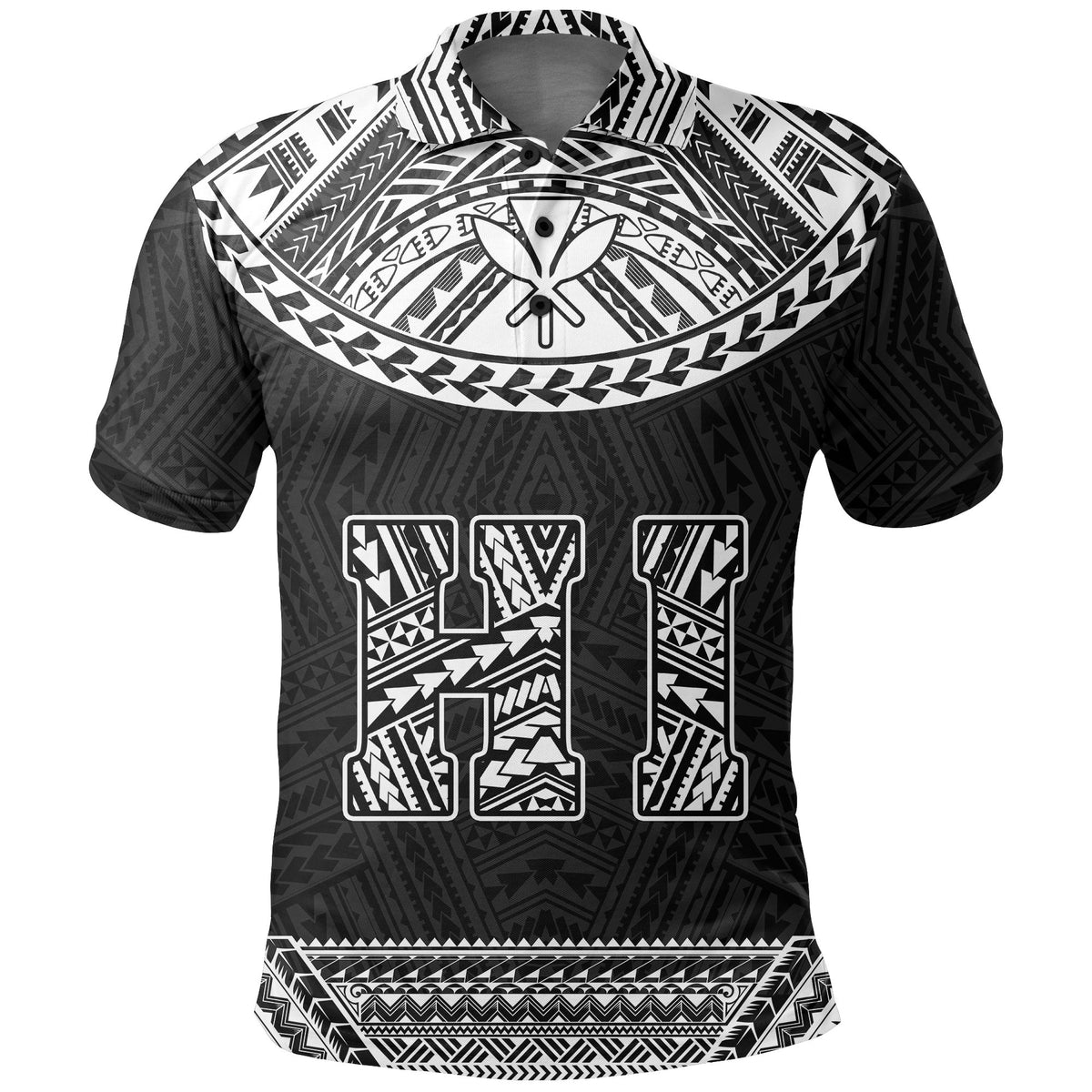 Hawaii Kanaka Polynesian Polo Shirt Divinity White - Polynesian Pride