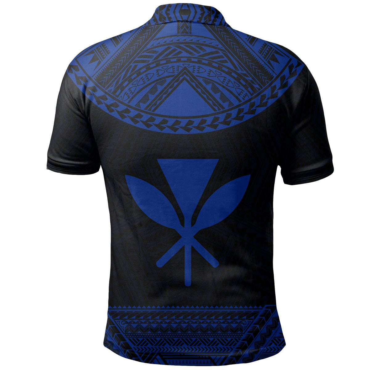 Hawaii Kanaka Polynesian Polo Shirt Divinity Blue - Polynesian Pride