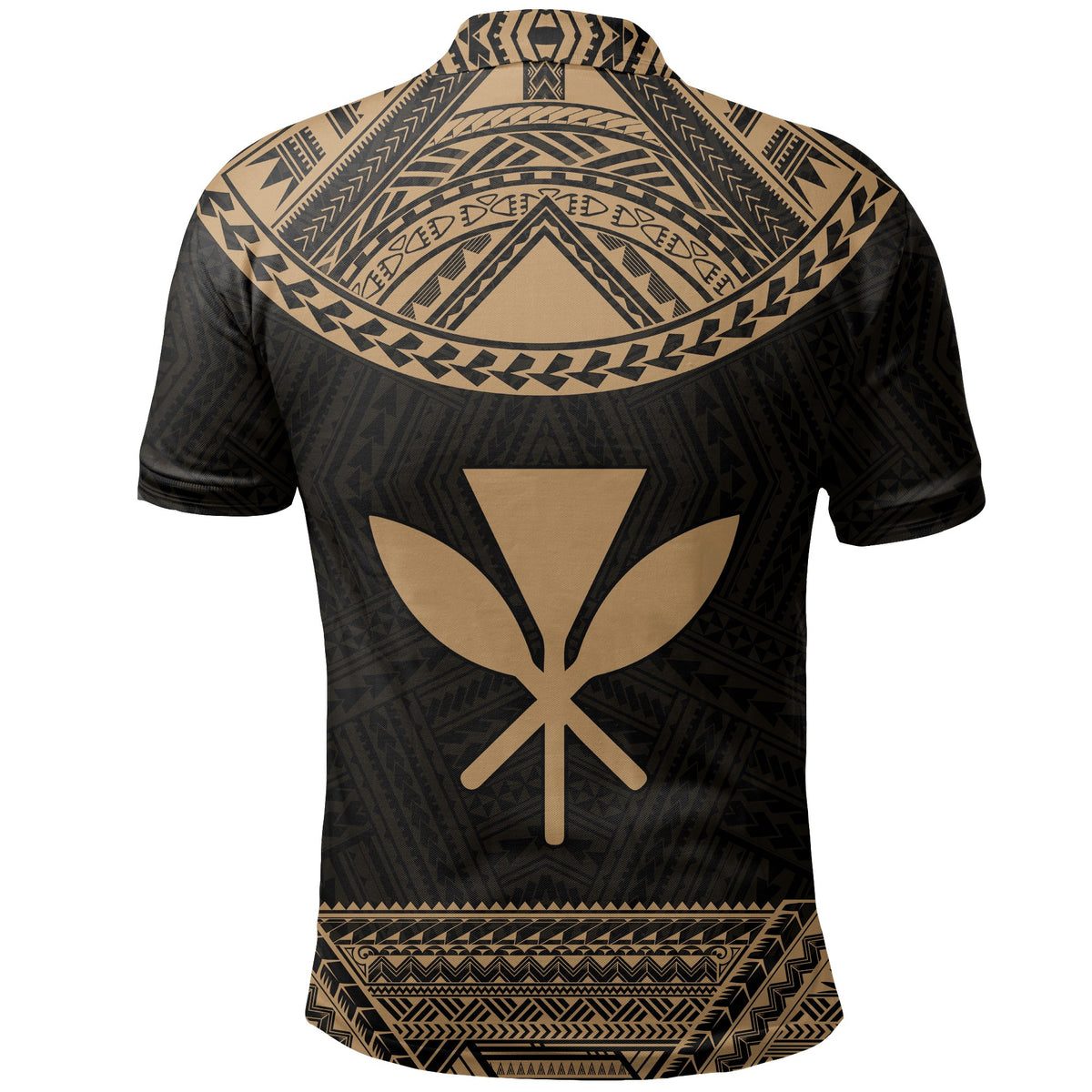 Hawaii Kanaka Polynesian Polo Shirt Divinity Gold - Polynesian Pride