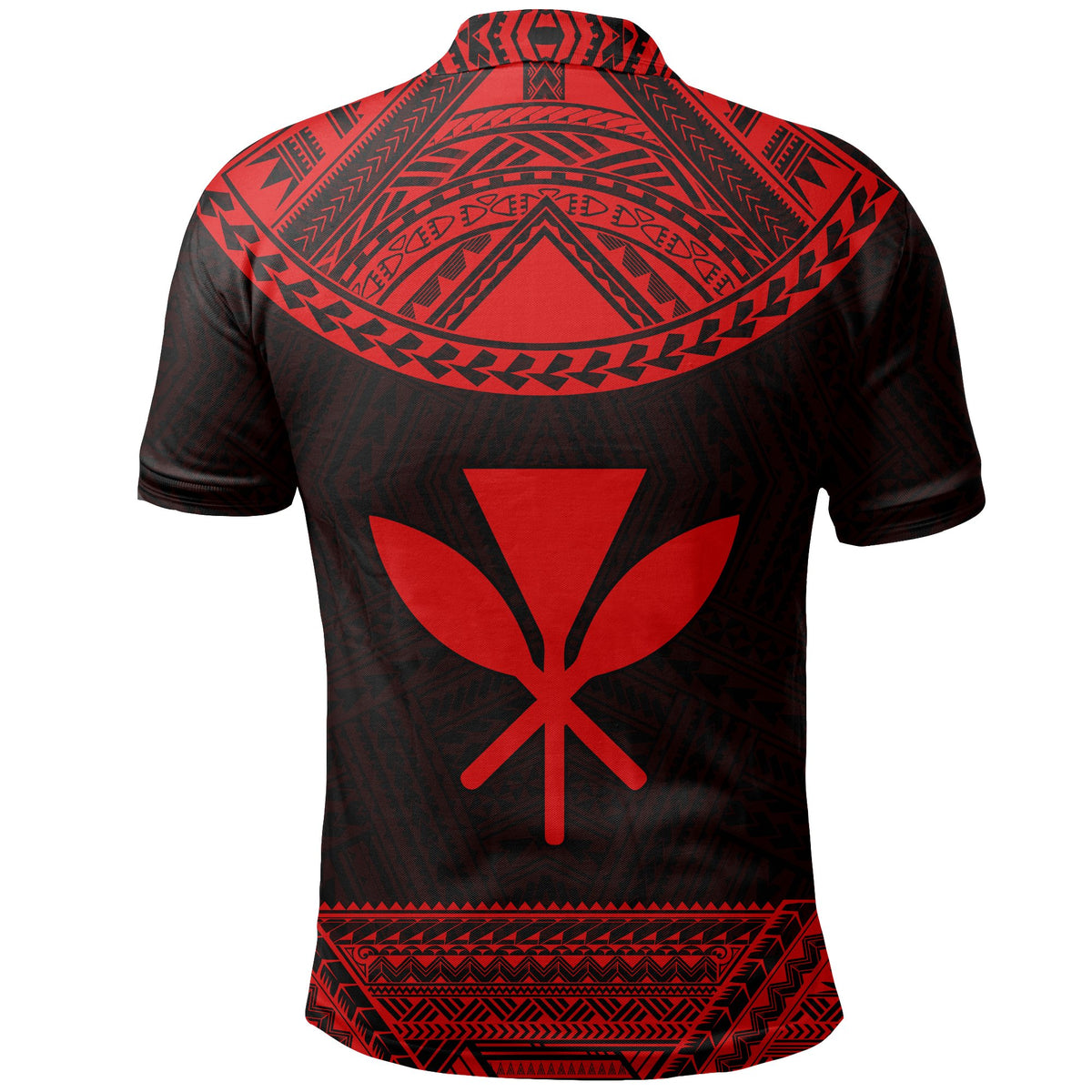 Hawaii Kanaka Polynesian Polo Shirt Divinity Red - Polynesian Pride