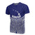 Hawaii Polynesian T Shirt Blue Pride Map and Seal Unisex Blue - Polynesian Pride
