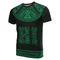 Hawaii Kanaka Polynesian T Shirt Divinity Green - Polynesian Pride