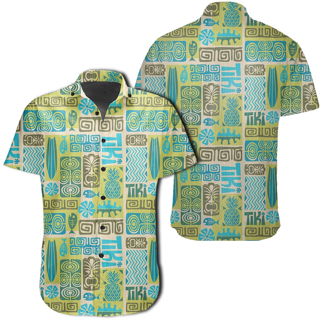 Hawaiian Shirt - Seamless Exotic Tiki Pattern Shirt Unisex Black - Polynesian Pride