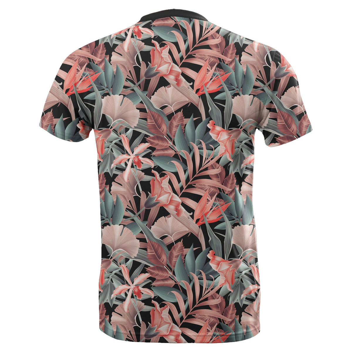 Hawaii Seamless Tropical Flower Plant Leaf Pattern Retro Botanical Style T Shirt - Polynesian Pride