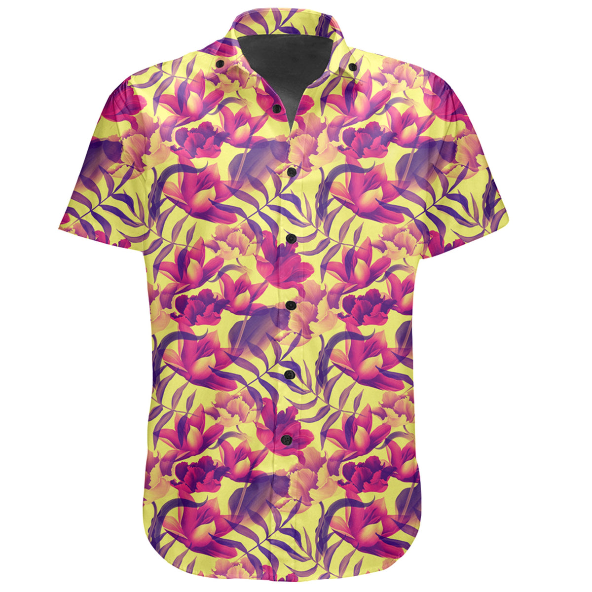 Hawaiian Shirt - Seamless Tropical Flower Plant Pattern Background Shirt - Polynesian Pride