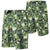 Hawaii Summer Plumerias Flowers Palm Tree Monstera Board Shorts Men Green - Polynesian Pride