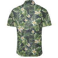 Hawaiian Shirt - Summer Plumerias Flowers Palm Tree Monstera Leaves Shirt - Polynesian Pride