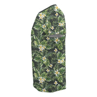 Hawaii Summer Plumerias Flowers Palm Tree Monstera Leaves T Shirt - Polynesian Pride