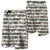 Hawaii Tropical Dark Green Leaves Seamless Board Shorts Men White - Polynesian Pride