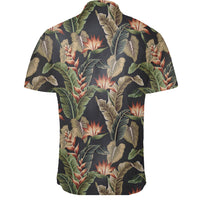 Hawaiian Shirt - Tropical Floral Vintage Strelitzia Flower Banana Leaves Shirt - Polynesian Pride