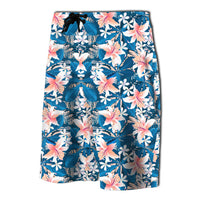 Hawaii Tropical Hibiscus Blue Board Shorts - Polynesian Pride