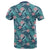 Hawaii Tropical Monstera Leaf Blue T Shirt - Polynesian Pride