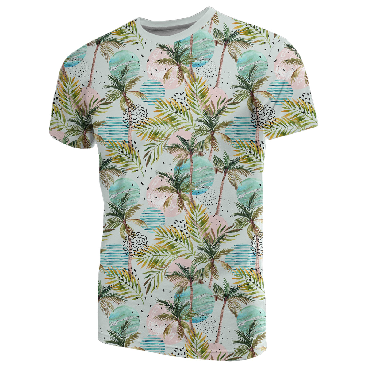 Hawaii Tropical Watercolor Palm Tree Leaf T Shirt - Polynesian Pride