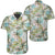 Hawaiian Shirt - Tropical Watercolor Palm Tree Leaf Shirt Unisex Black - Polynesian Pride
