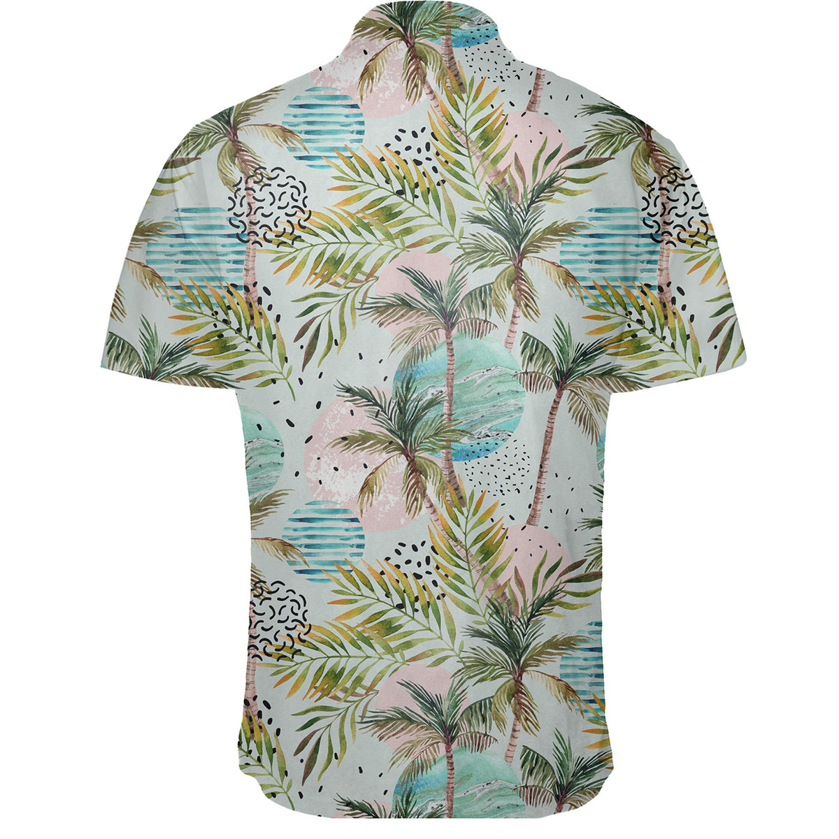 Hawaiian Shirt - Tropical Watercolor Palm Tree Leaf Shirt - Polynesian Pride