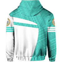 Hawaii Polynesian Sport Hoodie Turquoise Premium Style - Polynesian Pride