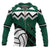 Polynesian Hawaii Zip up Hoodie Volleyball and Map Unisex Green - Polynesian Pride