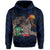 Kakau Blue Hawaii Warrior Football Hoodie - Polynesian Pride