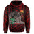 Kakau Red Hawaii Warrior Football Hoodie - Polynesian Pride