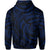 Kakau Blue Hawaii Warrior Football Hoodie (Zip) - Polynesian Pride