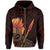 Hawaii Polynesia Legend Red Kanaka Warrior Hoodie (Zip) - Polynesian Pride