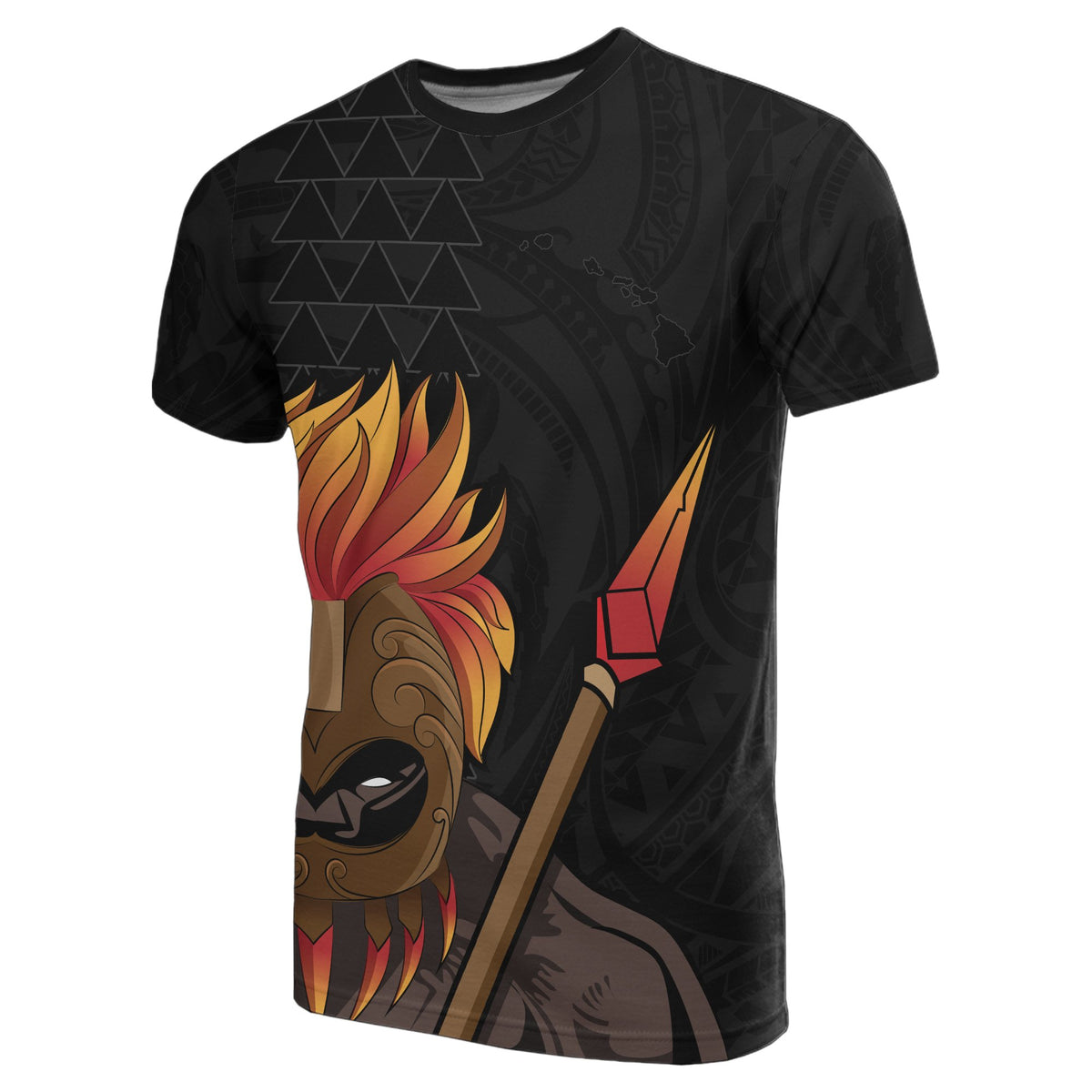 Polynesian Kakau Gray Kanaka Warrior Hoodie Legend - Polynesian Pride